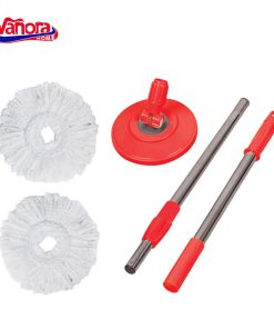 SET CURATENIE CU MOP ROTATIV, CLEAN360, ROSU - imagine 6