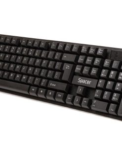 Kit wireless tastatura si mouse SPACER SPDS-1100, taste numerice, negru - imagine 2