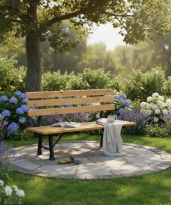 HEINNER BANCA LEMN/OTEL 120*57*70CM - imagine 5