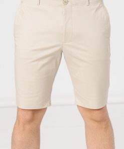 PANTALONI SCURT CASUAL BARBATI BEIGE S - imagine 5