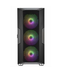Carcasa FORTRON CUT592, RGB, Full Tower, Black - imagine 2