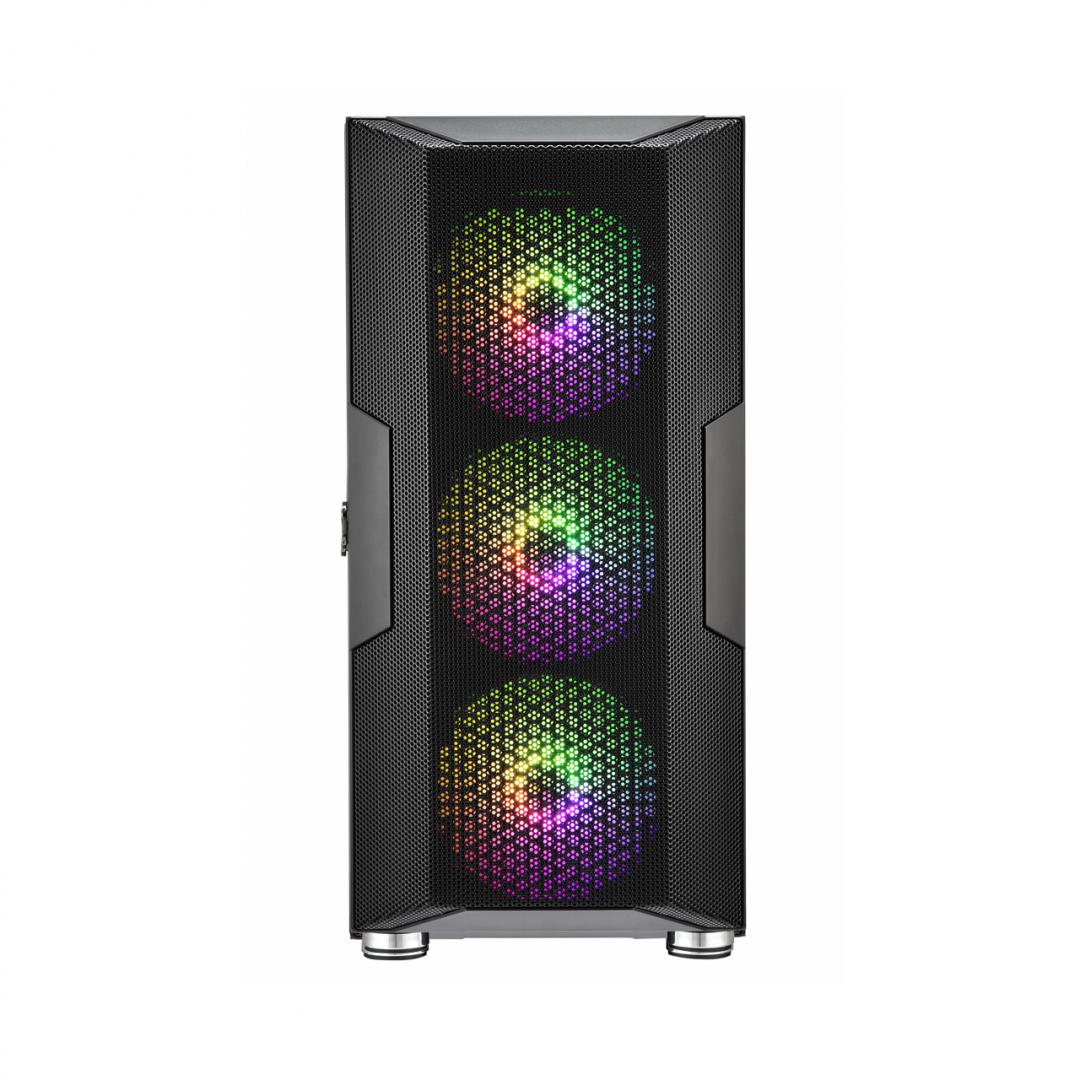 Carcasa FORTRON CUT592, RGB, Full Tower, Black - imagine 3