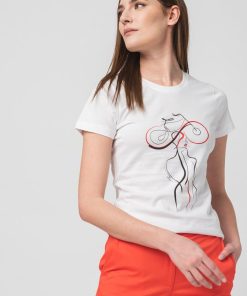 TSHIRT CASUAL F DOAMNA CU... WHITE-L - imagine 4
