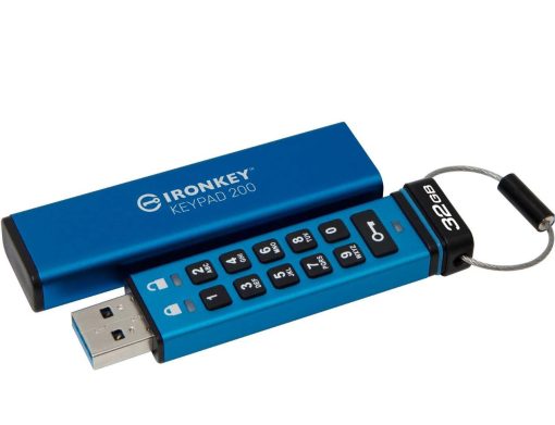 Memorie USB Kingston Keypad 200 32 GB, USB 3.2, Albastru - imagine 4