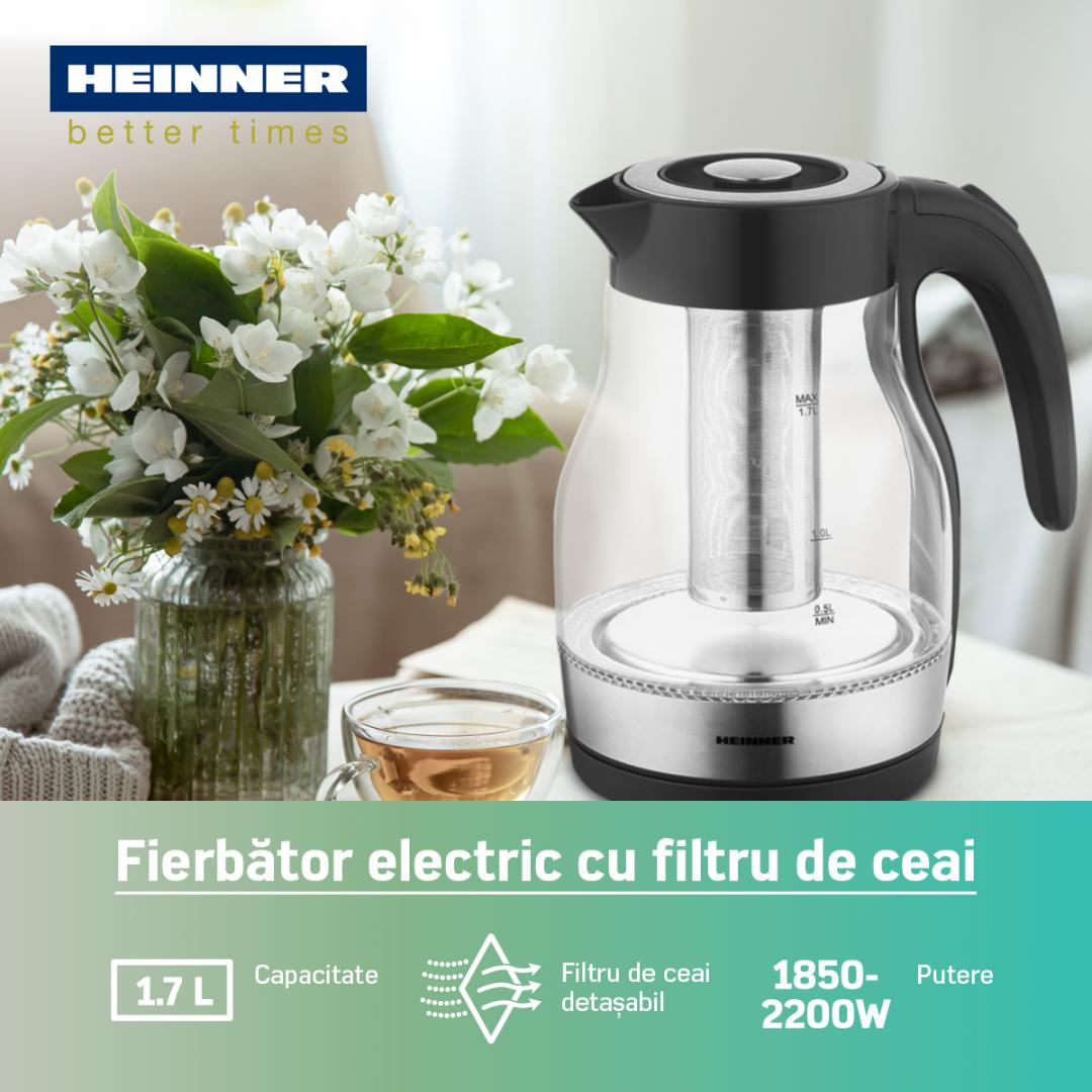 FIERBATOR ELECTRIC CU FILTRU CEAI HEINNER HEK-TF2200GBK - imagine 4