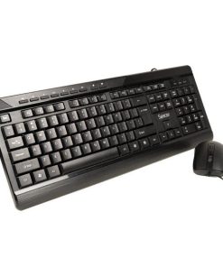 Kit Wired tastatura si mouse SPACER SPOK-WD-02, taste numerice, Negru