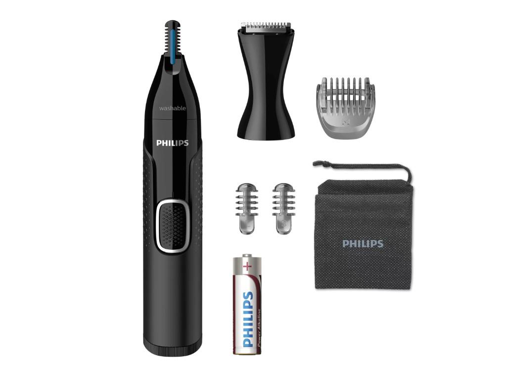 Trimmer pentru nas si urechi PHILIPS NT5650/16, Baterie, Lavabil, Utilizare
