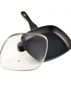 TIGAIE GRILL ALUMINIU+CAPAC, 28X4CM, BLACK SAND, COOKING  BY HEINNER