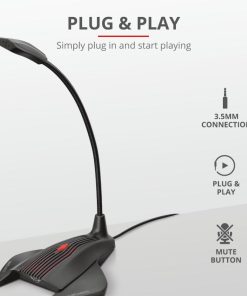 Microfon Trust GXT 239 Nepa Gaming, tip Condenser, Jack - imagine 3