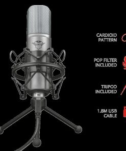 Microfon Trust GXT 242, tip Cardioid, USB, Noise Reduction - imagine 2