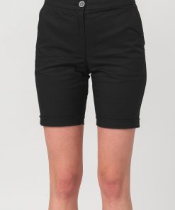 PANTALONI SCURT CASUAL FEMEI BLACK L - imagine 5