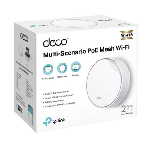 TP-Link AX3000 whole home mesh Wi-Fi 6 System, Deco X50-POE(2-pack); - imagine 3
