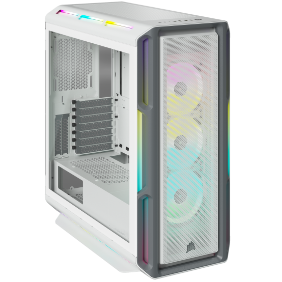Carcasa CORSAIR iCUE 5000T RGB, Mid Tower, White - imagine 4