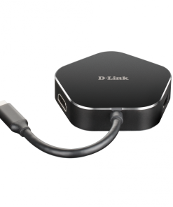 Hub USB D-Link DUB-M420, USB-C, 4 porturi, HDMI, Negru - imagine 2