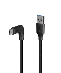 Cablu Lindy 3.2 USB A la USB C, 90°, lunngime