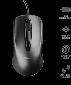 Mouse Trust Carve, 1200 dpi, Negru - imagine 3
