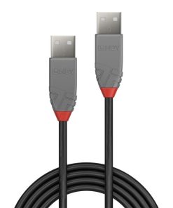 Cablu transfer Lindy LY-36691, USB 2.0 Type A, 0.5m, Anthra - imagine 2