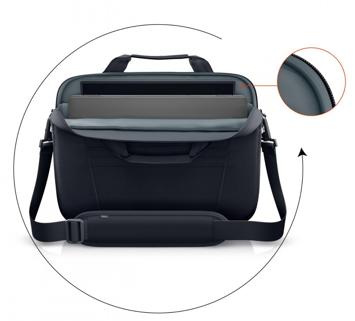 Dell EcoLoop Pro Slim Briefcase 15, Color: Black, Laptop Compatibility: - imagine 3