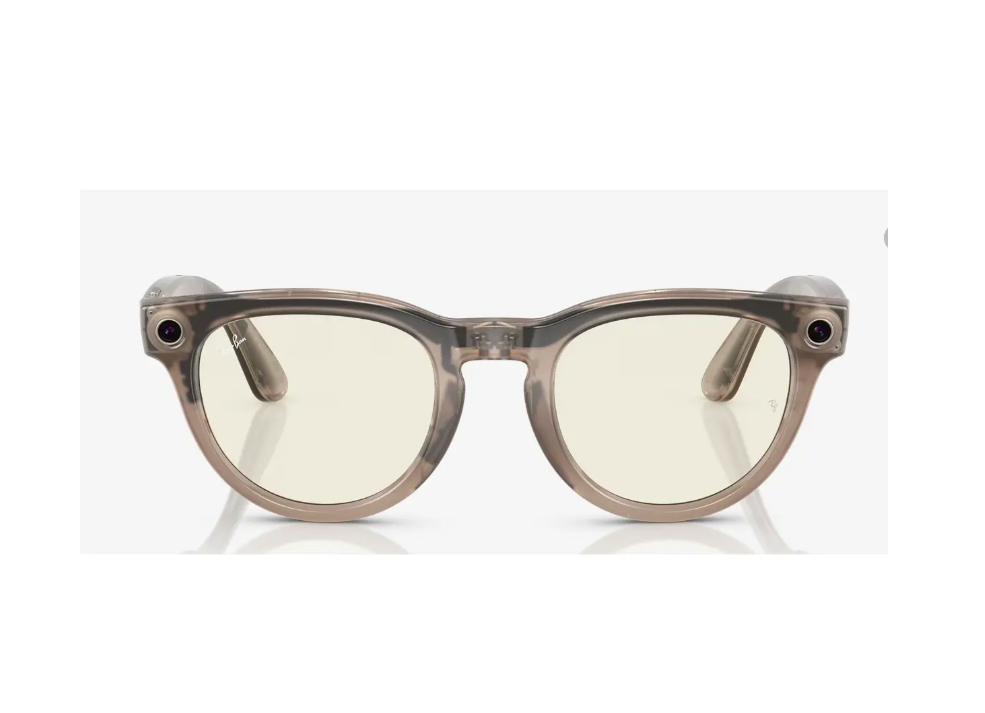 RayBan Meta Headliner Shiny Warm Stone/Dark Green Transitions