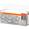 3 Becuri LED Osram Base PAR16 36°, GU10, 4.3W (50W),
