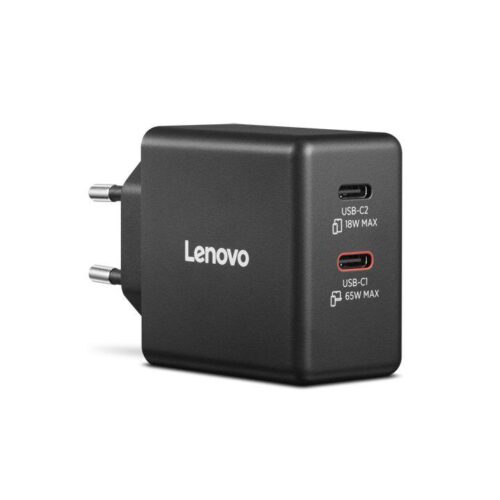 Incarcator laptop Lenovo, 65W, 1, 5m, 2 porturi USB, negru