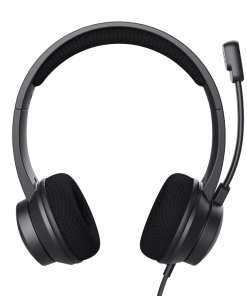 Casti Head-band Trust Ayda, Wired, noise-canceling, Negru - imagine 3