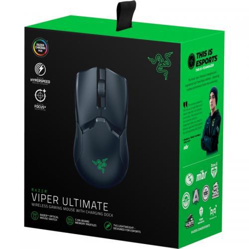 Mouse Gaming Wireless Razer Viper Ultimate, 20000 dpi, Negru - imagine 3