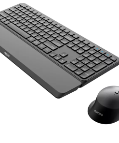 Kit Wireless tastatura si mouse Philips SPT6607B/00, taste numerice, negru - imagine 3