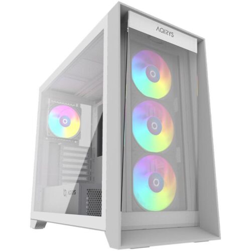 Carcasa AQIRYS XO-1 Mid Tower ARGB ALB, Tempered Glass, Sloturi