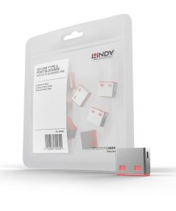 Adaptor USB Locks Lindy, 10 USB, alb - imagine 2