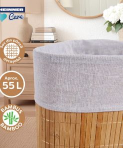 COS DE RUFE DIN BAMBUS  PENTRU COLT, 35x35x60 CM, - imagine 3