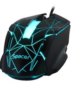 Kit Wired tastatura si mouse SPACER SP-GK-01, taste numerice, Negru - imagine 4