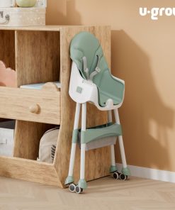 Scaun de masa 2 in 1, pliabil, verde, U-Grow - imagine 5