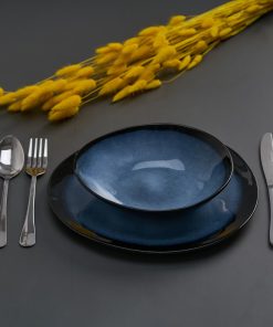 SET 6 BOLURI OVALE CERAMICA 20 CM, SERENITY, ART - imagine 2