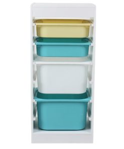 Raft depozitare cu 4 cosuri colorate, U-Grow
