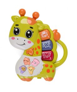 JUCARIE GIRAFA CU LUMINI SI SUNETE, VERDE, MOMKI