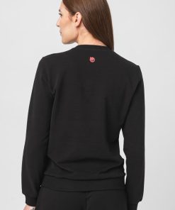 BLUZA COTON CASUAL FEMEI BLACK-XL - imagine 3