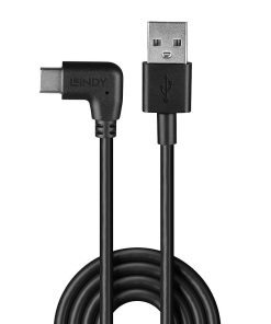 Cablu Lindy USB C 2 90°, lungime 1m, putere maxima - imagine 4