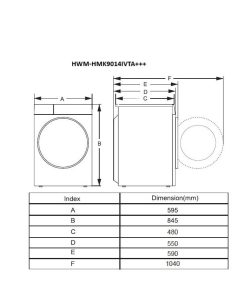 Masina de spalat rufe HEINNER HWM-HMK9014IVTA+++, 9 Kg, 1400 rpm, - imagine 7