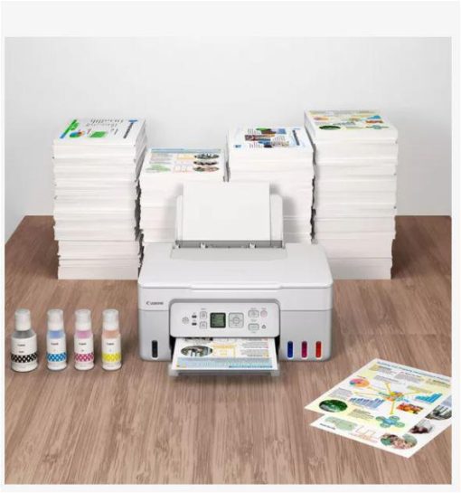 "Multifunctional inkjet color CISS Canon PIXMA G3470 White, dimensiune A4(Printare, - imagine 3