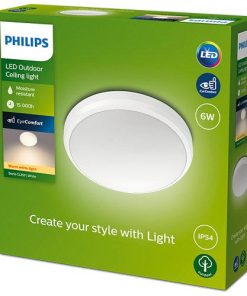 Plafoniera LED pentru exterior Philips Doris, 6W, 600 lm, luminacalda(2700K), - imagine 2