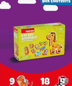 PUZZLE DIN SPUMA EVA,  ANIMALELE DIN SAFARI, PUEDO - imagine 2