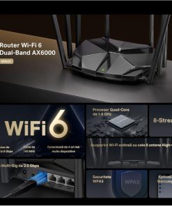 Mercusys MR90X Dual-Band WiFi 6 Router (AX6000), Standarde wireless: Wi-Fi - imagine 3