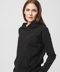 HANORAC COTON DANTELA FEMEI BLACK-M - imagine 4