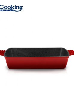 TAVA FONTA EMAILATA, 33x23x7 CM, RED LINE, COOKING BY HEINNER