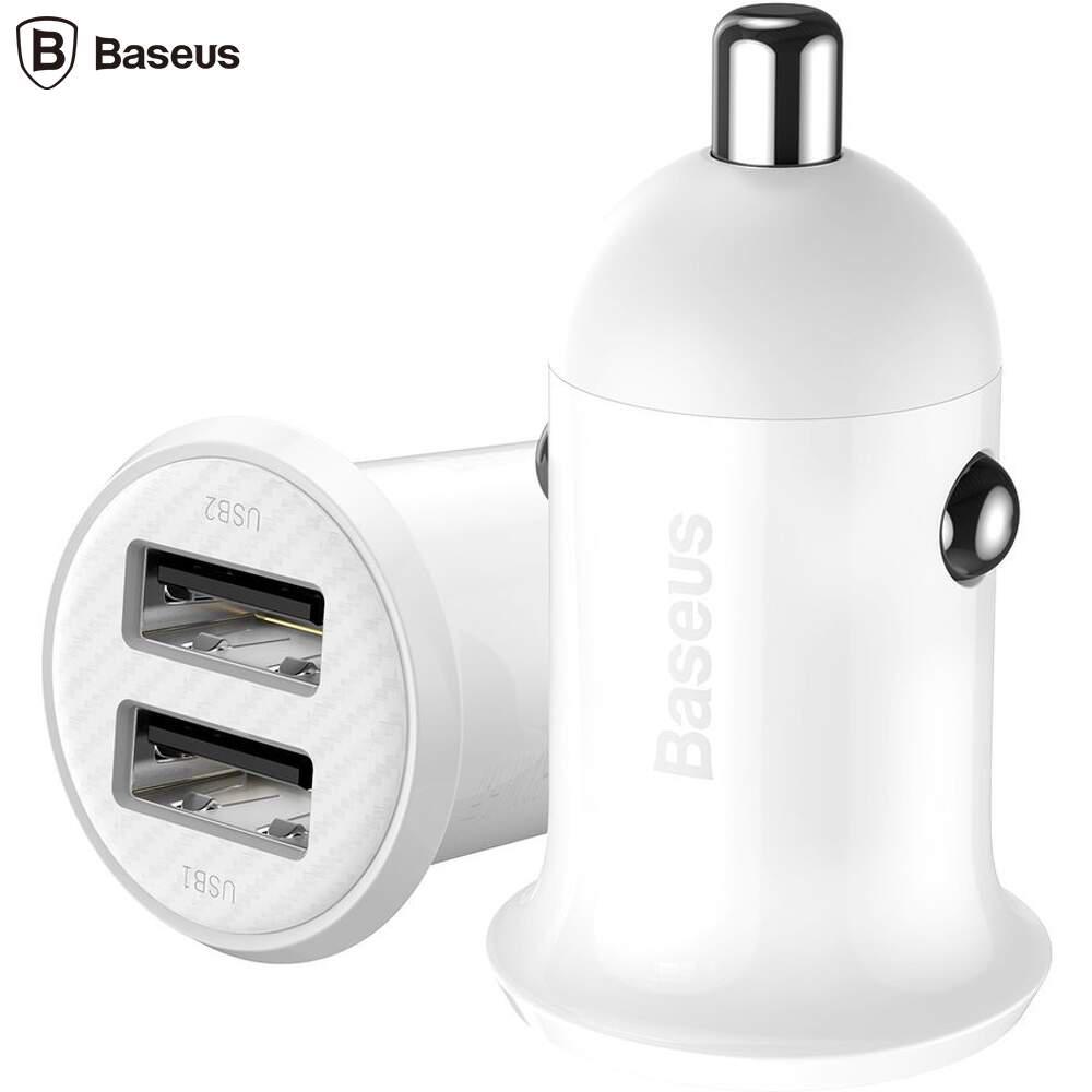 Incarcator auto Baseus Grain Pro, 2 x USB Output 5V/4.8A - imagine 4