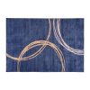 Covor printat, CIRCLE  160x230 cm, lavabil cu spate antialunecare,