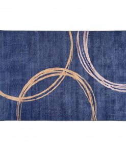 Covor printat, CIRCLE  160x230 cm, lavabil cu spate antialunecare,