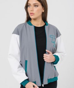 W JACHETA BOMBER GRI PETROL L