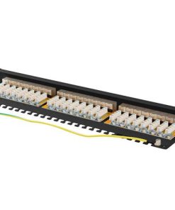 Patch panel 24 porturi 1U 19" Cat.6A FTP cu organizator - imagine 2